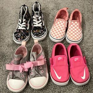 Lot of 4- girls size 7.0 sneakers